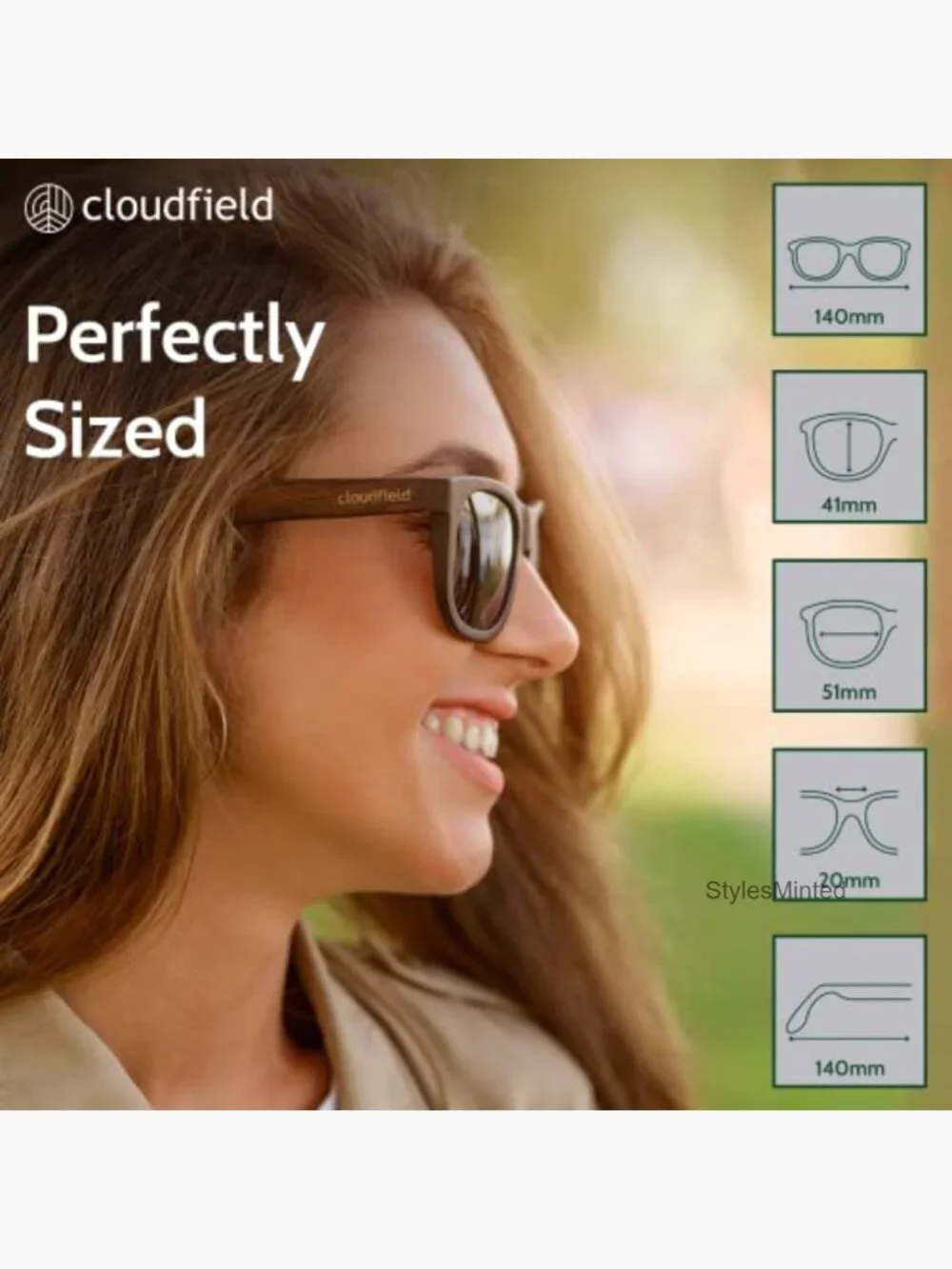 Wood Frame Polarized Sunglasses Unisex 9-Layer UV Protection